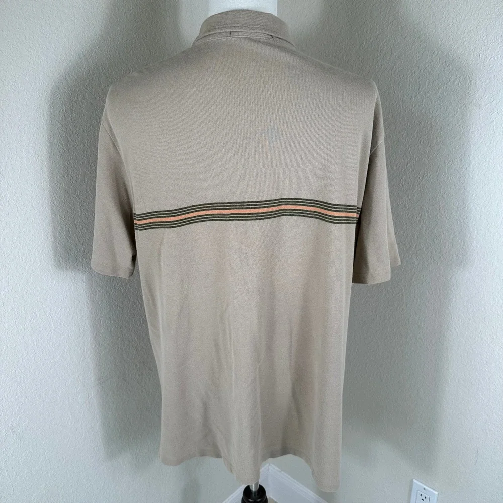 VTG‎ 90s Polo Sport Explorers Travelers Stripe Polo Shirt Mens XXL Peru Gorpcore
